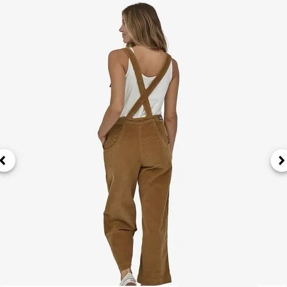 Patagonia Women's Stand Up Cropped Corduroy Overalls Size 6 - Picture 2 of 7
